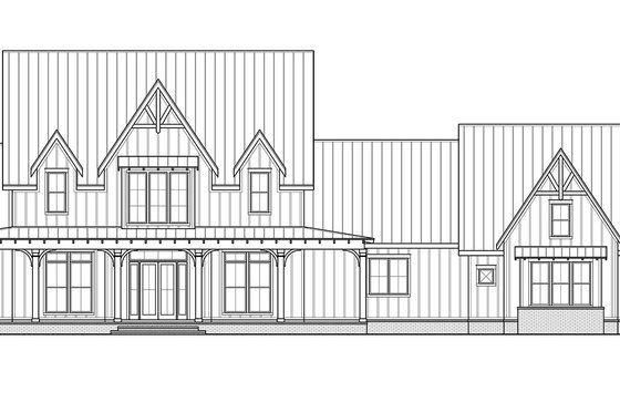 Exterior - Front Elevation 3 for Farmhouse House Plan #1074-29 - 4 bed, 4.5 bath