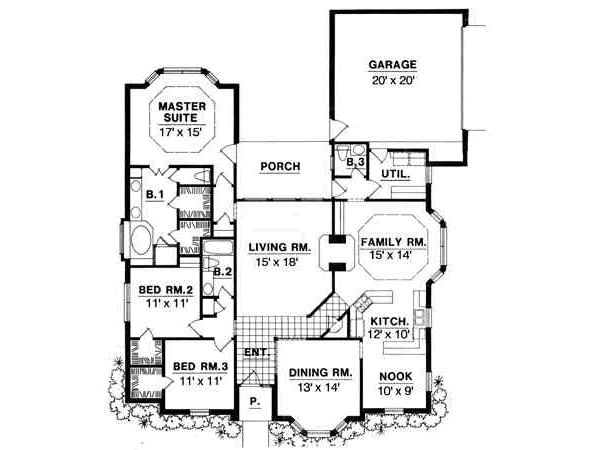 Traditional Floor Plan - Main Floor Plan #40-218