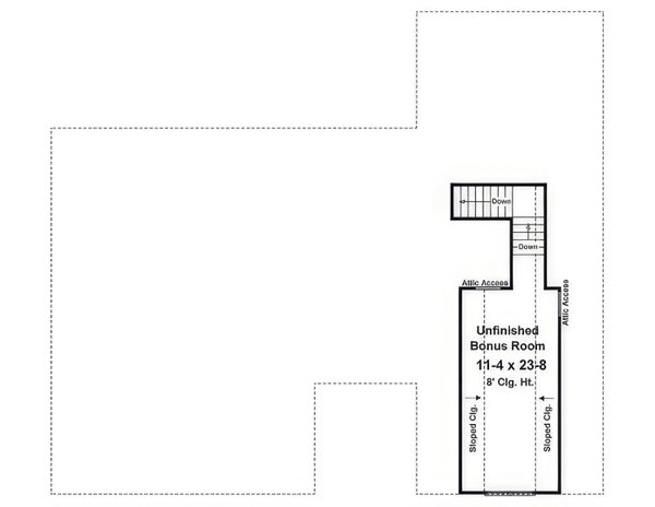 House Blueprint - Farmhouse Floor Plan - Upper Floor Plan #21-541