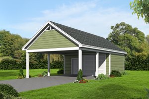 Country Exterior - Front Elevation Plan #932-115