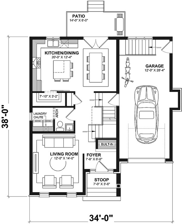 Dream House Plan - Traditional Floor Plan - Main Floor Plan #23-358