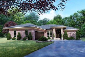 Home Plan - Mediterranean Exterior - Front Elevation Plan #923-124