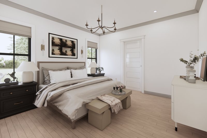 Architectural House Design - Interior - Master Bedroom for Farmhouse House Plan #1074-72 - 4 bed, 2 bath