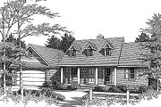 Colonial Style House Plan - 3 Beds 2 Baths 1298 Sq/Ft Plan #14-139 