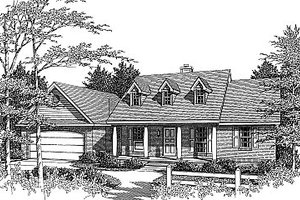 Colonial Exterior - Front Elevation Plan #14-139