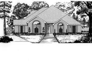 European Exterior - Front Elevation Plan #62-110