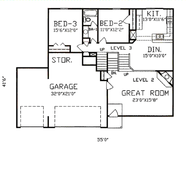Farmhouse Floor Plan - Main Floor Plan #405-196