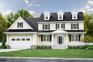 Country Exterior - Front Elevation Plan #46-923
