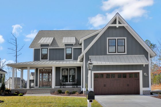 Exterior - Front Elevation 3 for Country House Plan #1080-3 - 4 bed, 3.5 bath