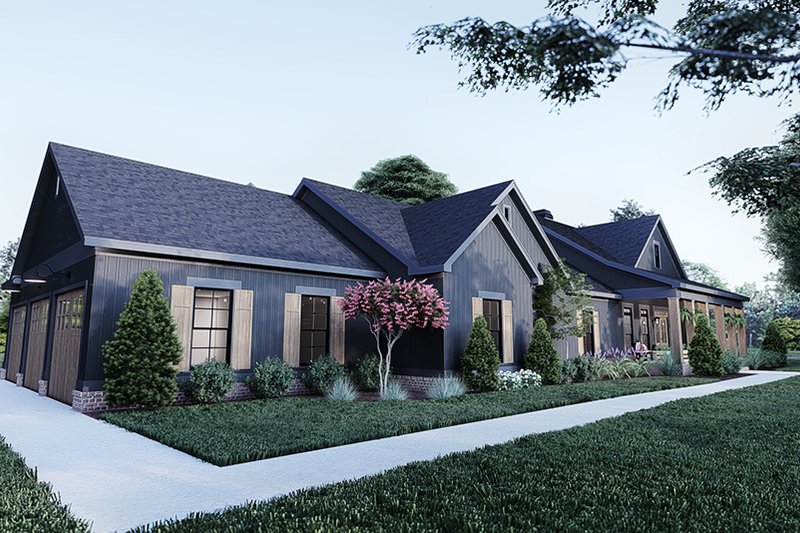House Blueprint - Exterior - Front Elevation 3 for Farmhouse House Plan #923-304 - 3 bed, 2.5 bath