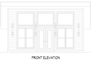 Exterior - Front Elevation 3 for Contemporary House Plan #932-716 - 1 bed, 1 bath