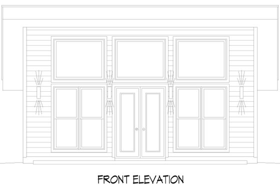 Exterior - Front Elevation 3 for Contemporary House Plan #932-716 - 1 bed, 1 bath