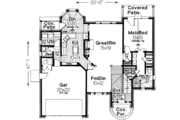 European Style House Plan - 3 Beds 2.5 Baths 1860 Sq/Ft Plan #310-146 