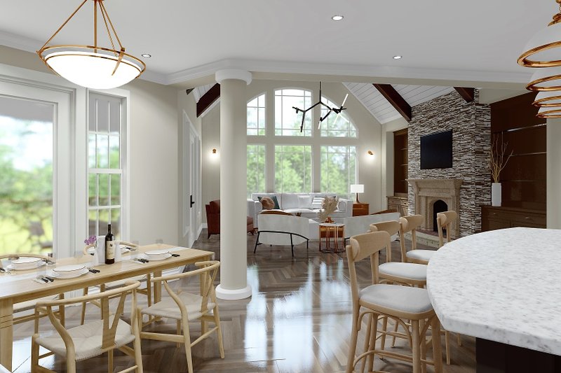 House Blueprint - Interior - Dining Room for Ranch House Plan #54-444 - 3 bed, 2.5 bath