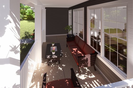 Exterior - Covered Porch for Cottage House Plan #513-2076 - 3 bed, 2.5 bath