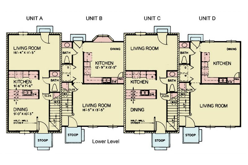 House Blueprint - Floor Plan - Main Floor for Modern House Plan #54-646 - 8 bed, 4 bath