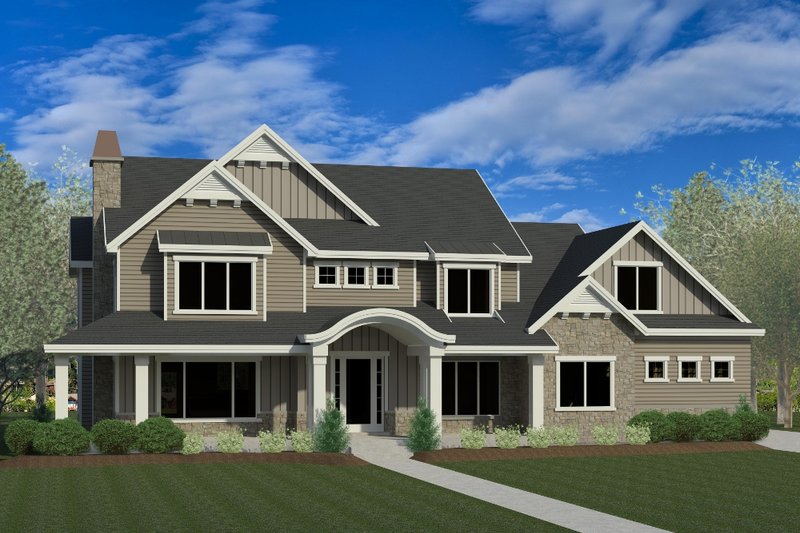 Craftsman Style House Plan - 5 Beds 4.5 Baths 5073 Sq/Ft Plan #920-8