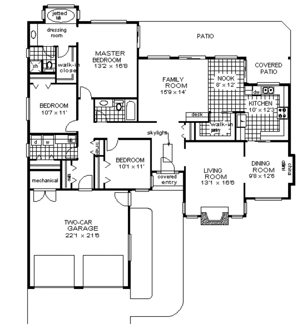 Traditional Floor Plan - Main Floor Plan #18-103
