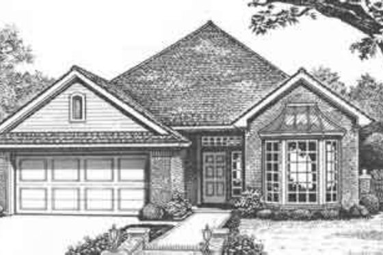 Exterior - Front Elevation for Traditional House Plan #310-405 - 2 bed, 2 bath