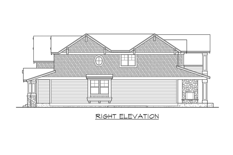 House Plan Design - Exterior - Other Elevation 4 for Craftsman House Plan #132-134 - 3 bed, 3.5 bath