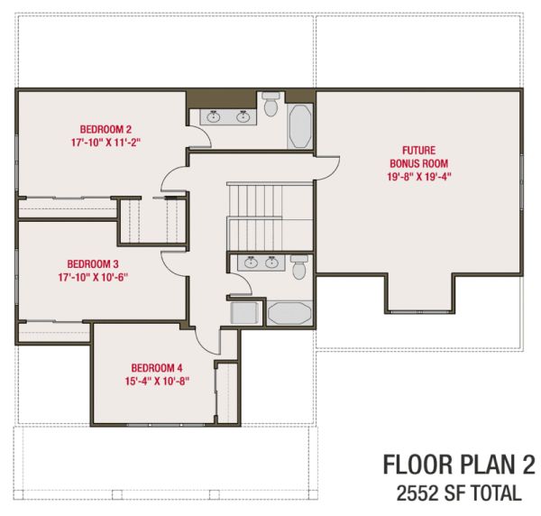 Architectural House Design - Craftsman Floor Plan - Upper Floor Plan #461-70