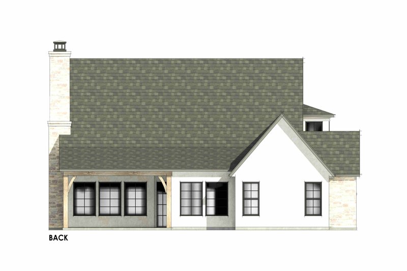 House Design - Exterior - Rear Elevation 3 for European House Plan #1096-83 - 4 bed, 3 bath