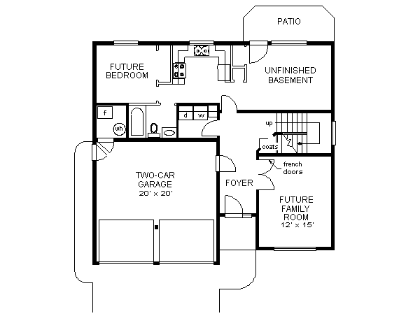 House Plan Design - Traditional Floor Plan - Lower Floor Plan #18-275