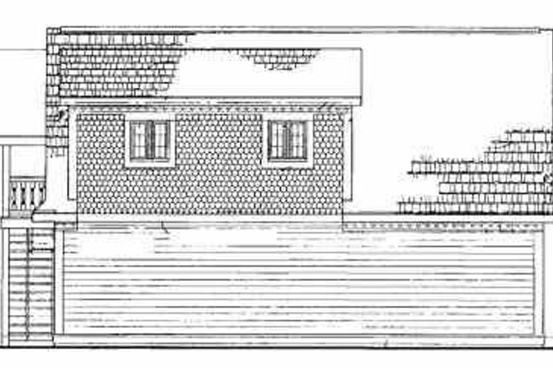 House Blueprint - Exterior - Rear Elevation for Country House Plan #72-288 - 1 bed, 1 bath