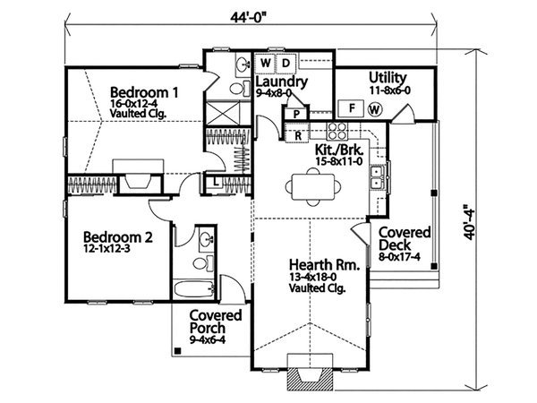 Architectural House Design - Cottage Floor Plan - Main Floor Plan #22-592