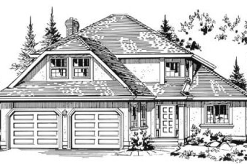 House Blueprint - Traditional Exterior - Front Elevation Plan #18-9048