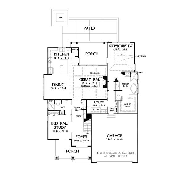 Cottage Floor Plan - Main Floor Plan #929-1121