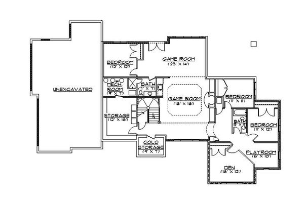 Dream House Plan - European Floor Plan - Lower Floor Plan #5-299