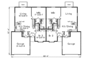 Ranch Style House Plan - 2 Beds 2 Baths 2800 Sq/Ft Plan #57-288 