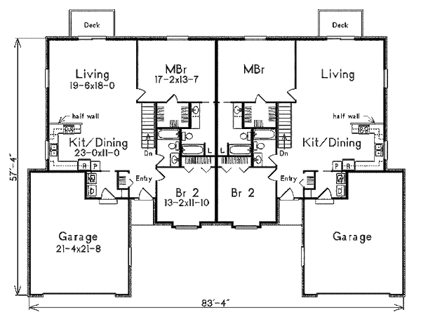 Ranch Floor Plan - Main Floor Plan #57-288