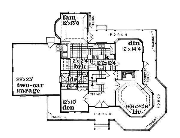 Victorian Floor Plan - Main Floor Plan #47-193