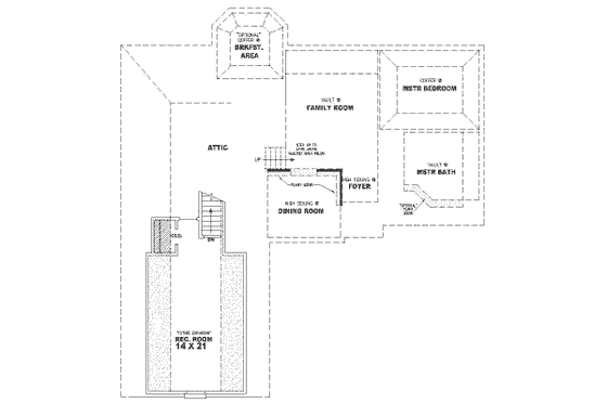 Floor Plan - Upper Floor for Traditional House Plan #81-253 - 3 bed, 2 bath