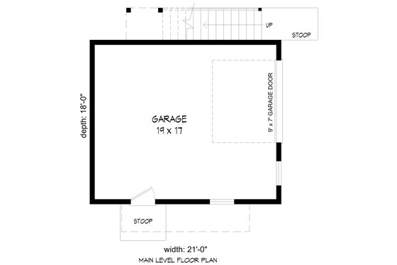 Floor Plan - Main Floor for Modern House Plan #932-390, 0 bath