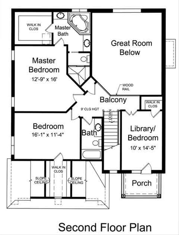 Home Plan - Traditional Floor Plan - Upper Floor Plan #46-493
