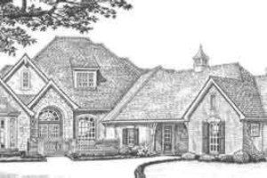 European Exterior - Front Elevation Plan #310-324