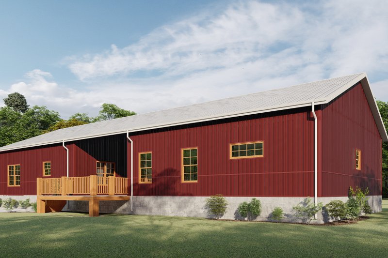 Home Plan - Exterior - Other Elevation 4 for Barndominium House Plan #1092-24 - 5 bed, 3 bath