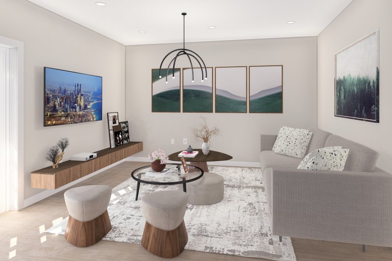 House Design - Interior - Family Room for Ranch House Plan #1060-396 - 2 bed, 2 bath