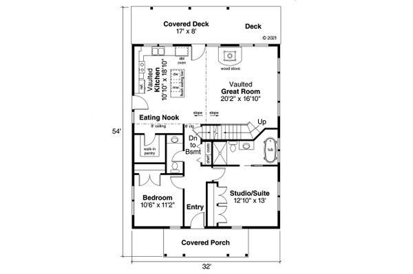 Barndominium Floor Plan - Main Floor Plan #124-1263