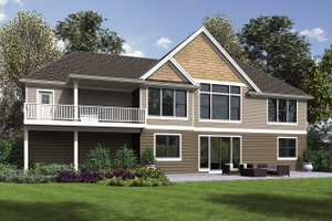Exterior - Rear Elevation for Craftsman House Plan #48-970 - 3 bed, 2.5 bath