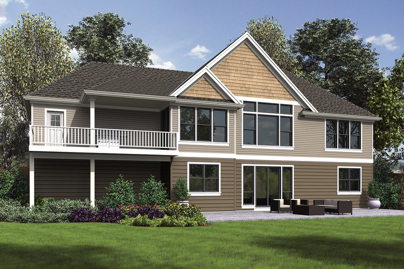 House Plan Design - Exterior - Rear Elevation for Craftsman House Plan #48-970 - 3 bed, 2.5 bath
