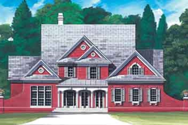 Architectural House Design - Colonial Exterior - Front Elevation Plan #119-160