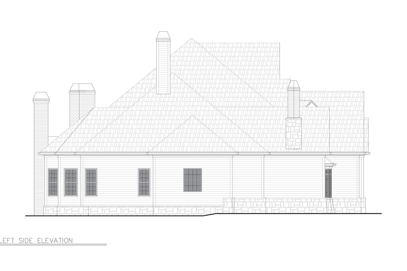 Architectural House Design - Exterior - Rear Elevation for Traditional House Plan #54-702 - 4 bed, 4 bath