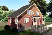 Bungalow Style House Plan - 3 Beds 2.5 Baths 1358 Sq/Ft Plan #79-318 Exterior 