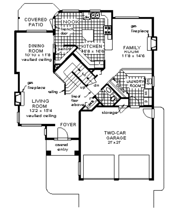 Home Plan - European Floor Plan - Main Floor Plan #18-236