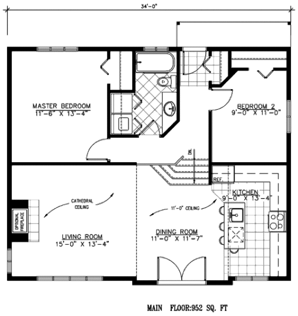 Country Floor Plan - Main Floor Plan #138-311