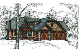 Craftsman Exterior - Front Elevation Plan #921-20